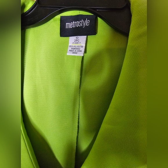 METROSTYLE Skirt Suit Size 10 Two Piece‎ Set  Green Executive - Picture 2 of 8